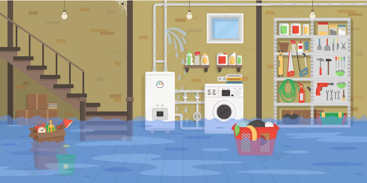 Basement Flooded Illustration